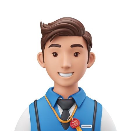 A Smiling Office Employee  AI Image