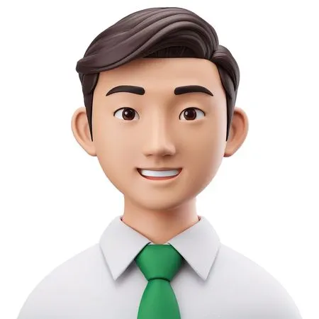 A Smiling Young Man In Business Attire  AI Image