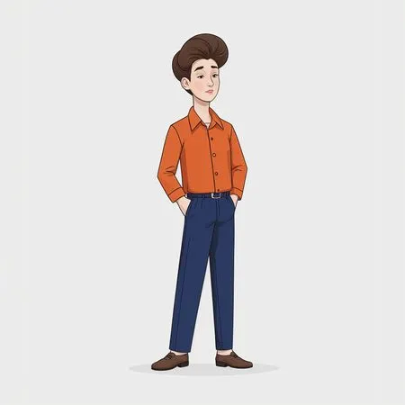 A Stylish Young Man In Casual Attire  AI Image