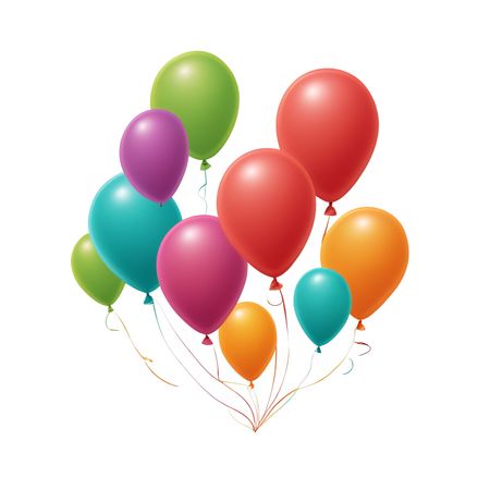 A Vibrant Bunch Of Colorful Balloons  AI Image