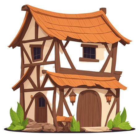 A Whimsical Fairy Tale Cottage  AI Image