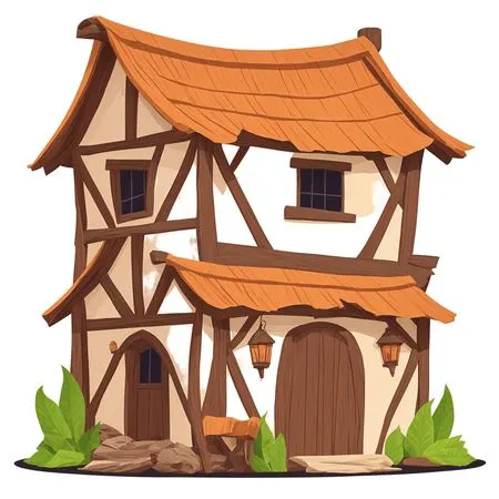 A Whimsical Fairy Tale Cottage  AI Image
