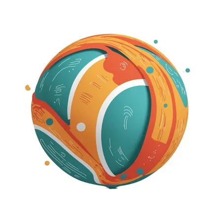 Abstract Geometric Sphere Illustration  AI Image
