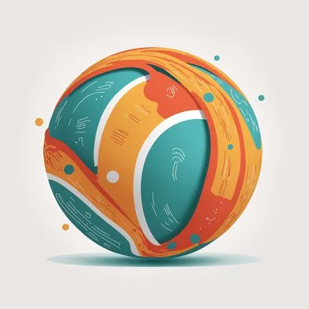 Abstract Geometric Sphere Illustration  AI Image