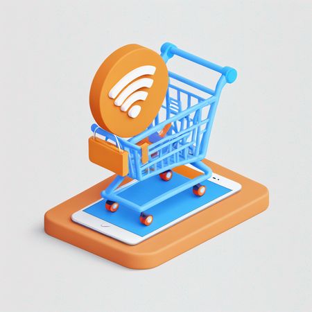 Shopping en ligne  Image IA