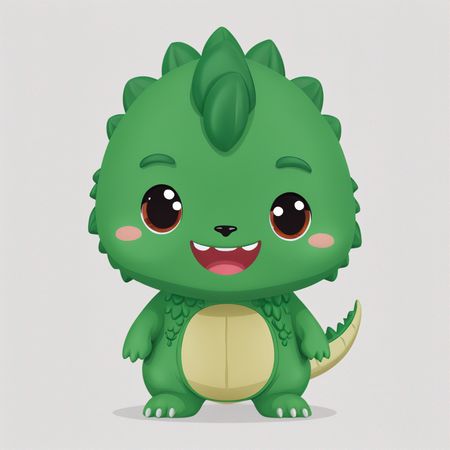 Adorable Dinosaur  AI Image