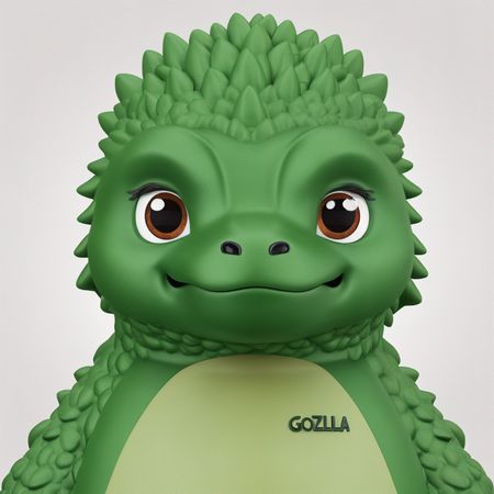 Adorable Monster With Big Eyes  AI Image