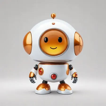 Adorable Robot With A Futuristic Design  AI Image