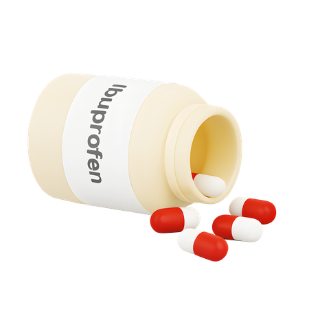 AI イブプロフェンのボトル 画像