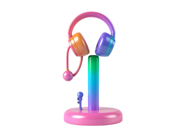 AI ヘッドホンスタンド 画像