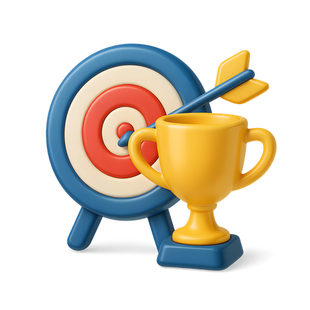 AI Alvo com troféu  3D Icon