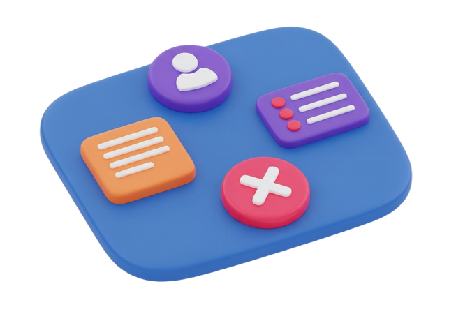 AI App ui  3D Illustration