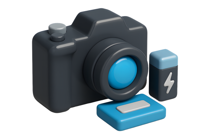 AI Appareil photo avec batterie  Image IA