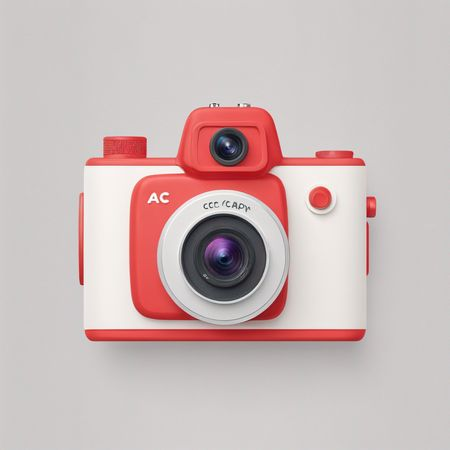 AI Appareil photo jouet de style rétro avec un design ludique  Image IA