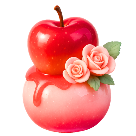 AI Apple Rose Glaze Duo  3D Icon
