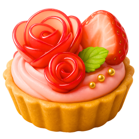 AI Apple Rose Tart  3D Icon