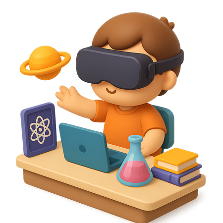 AI Aprendiz de ciencias en realidad virtual  Imagen