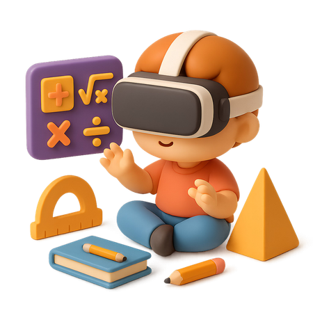 AI Aprendiz de matemáticas en realidad virtual  Imagen