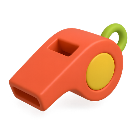 AI Árbitro de apito  3D Icon