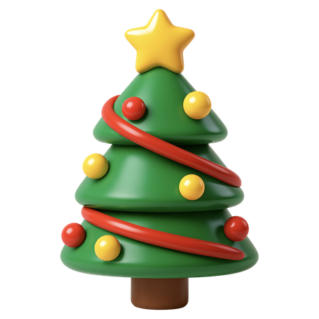 AI Árvore de natal com estrela  Imagem