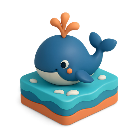 AI Baleine avec de l'eau  Image IA
