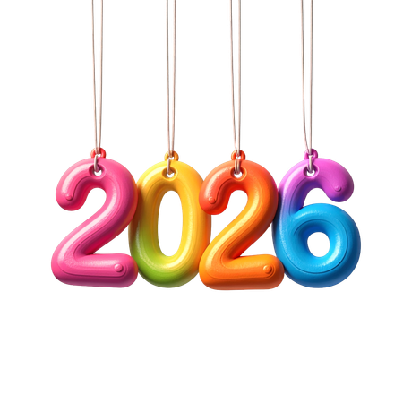 AI Balões com o número 2026  Imagem