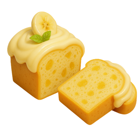 AI Banana Pound Cake  3D Icon