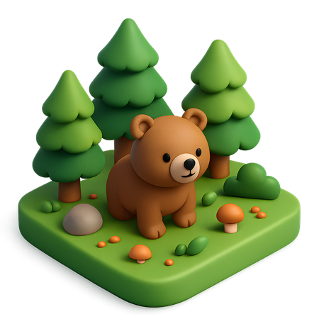 AI Bär im Wald  Bild