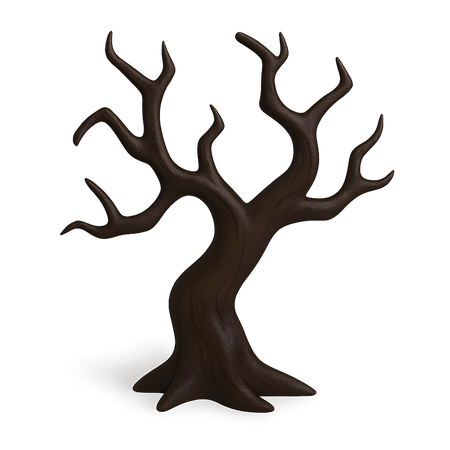 AI Bare Brown Tree  3D Icon