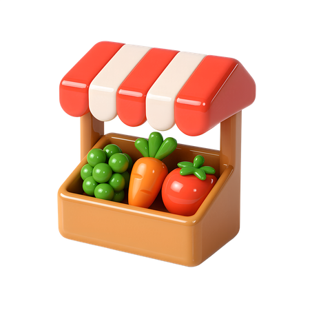 AI Barraca de comida com frutas e vegetais  Imagem