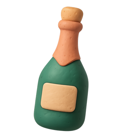 AI Bebida comemorativa com garrafa de champanhe  Imagem