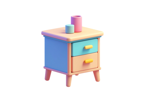 AI Bedside Table  3D Icon