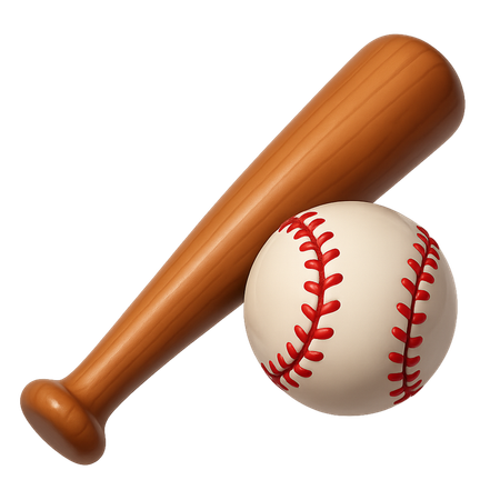 AI Beisebol com taco  3D Icon