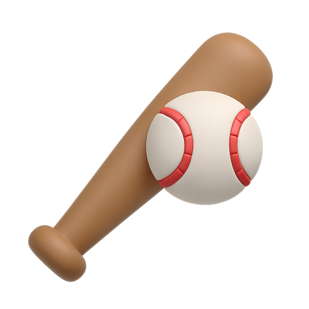 AI Beisebol com taco  3D Icon