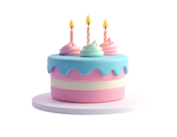 AI Birthday Cake  3D Icon