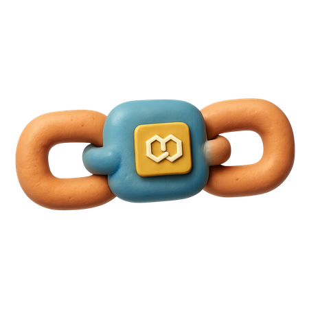 AI Blockchain Link  3D Icon