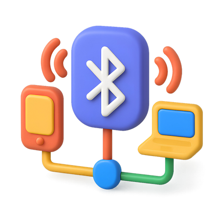 AI Bluetooth-Verbindung  3D Icon