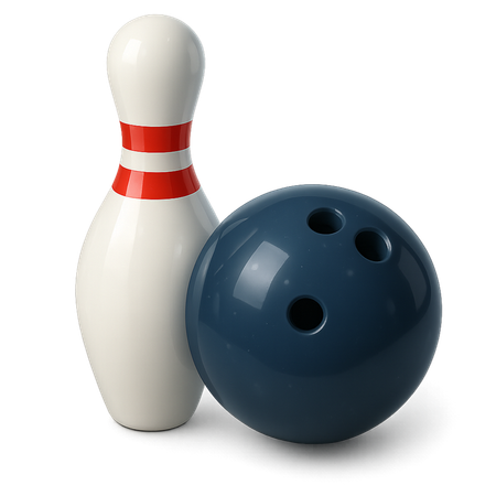 AI Boliche com pino de boliche  3D Icon