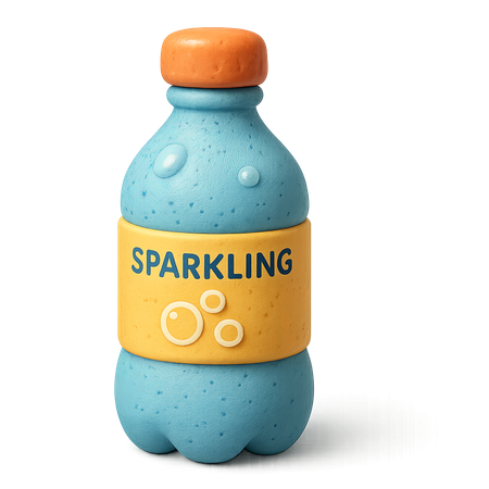 AI Botella de refresco de naranja espumoso  Imagen