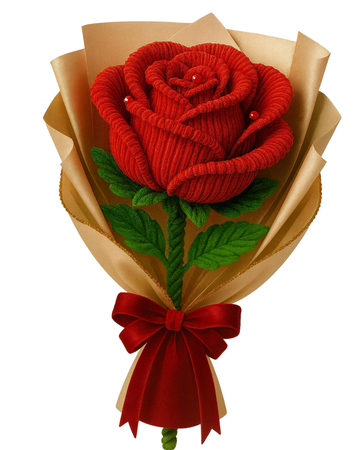 AI Bouquet de roses en velours cramoisi  Image IA