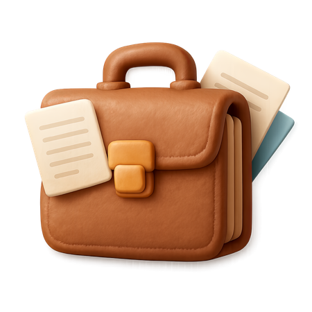 AI Business Briefcase  3D Icon