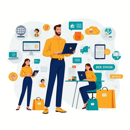 AI Business Team Collaborating In A Digital Environment  Image