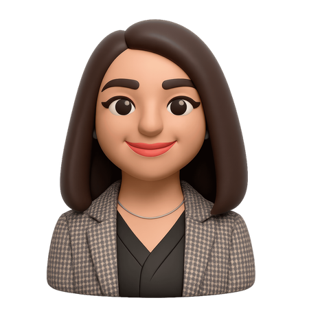 AI Businesswoman Avatar in Blazer and Confident Smile  3D Icon
