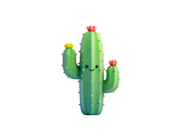AI Cactus  3D Icon