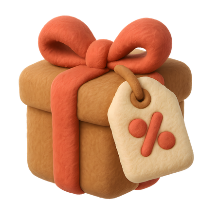 AI Caixa de presente com etiqueta de preço  Imagem