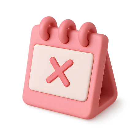 AI Calendário rosa com cruz  Imagem