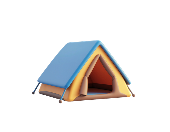AI Camping Tent  3D Icon