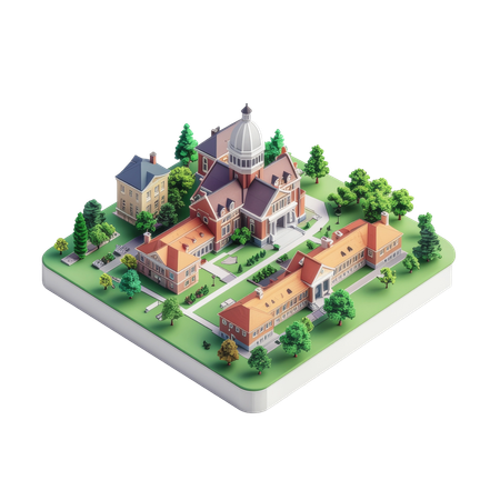 AI Campus map 3D Icon