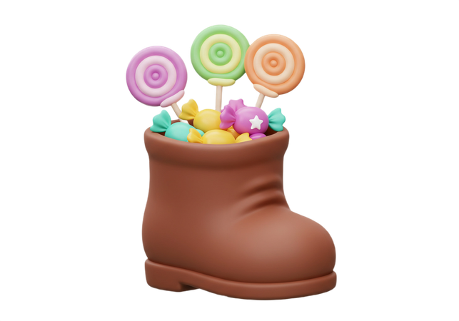 AI Candy in boots  3D Icon