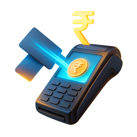 AI Card Swipe Machine  3D Illustration